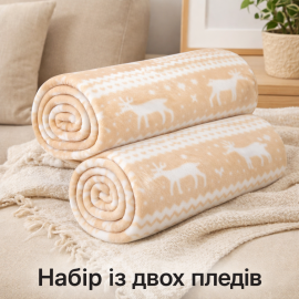 Набір із двох легких флісових пледів Північна казка 150x200 см